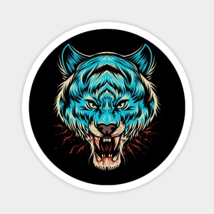 Blue tiger head Magnet